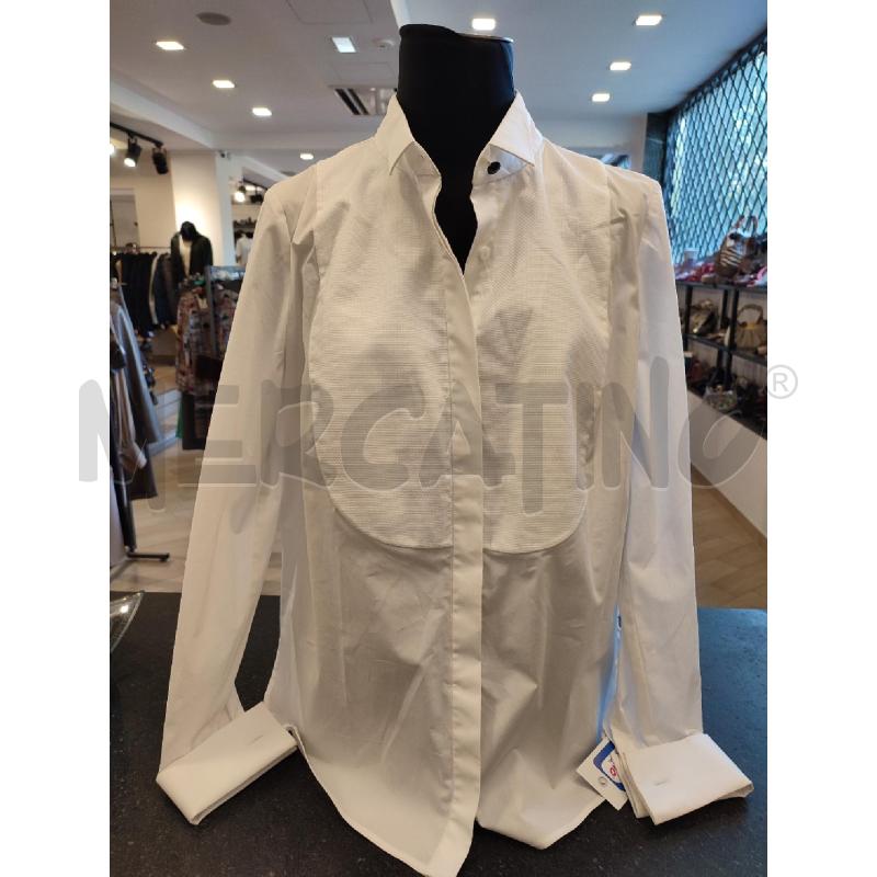 CAMICIA DONNA BIACA LUISA SPAGNOLI BOTTONI NERI | Mercatino dell'Usato Roma montemario 1