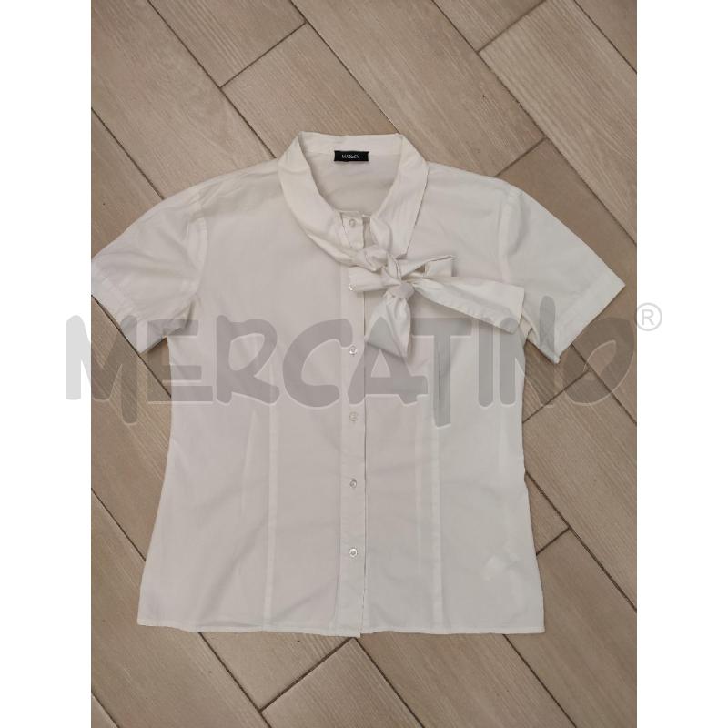 CAMICIA DONNA BIANCA MAX E CO LACCIO DAVANTI | Mercatino dell'Usato Roma montemario 1