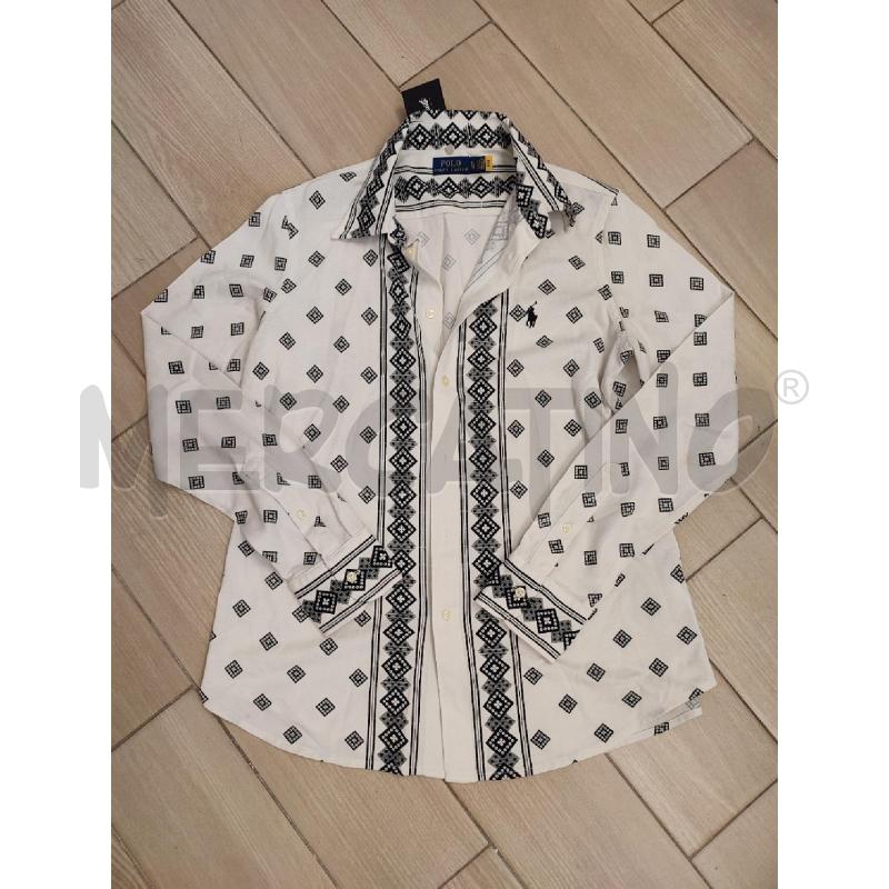 CAMICIA DONNA BIANCA RALPH LAUREN NERO | Mercatino dell'Usato Roma montemario 1