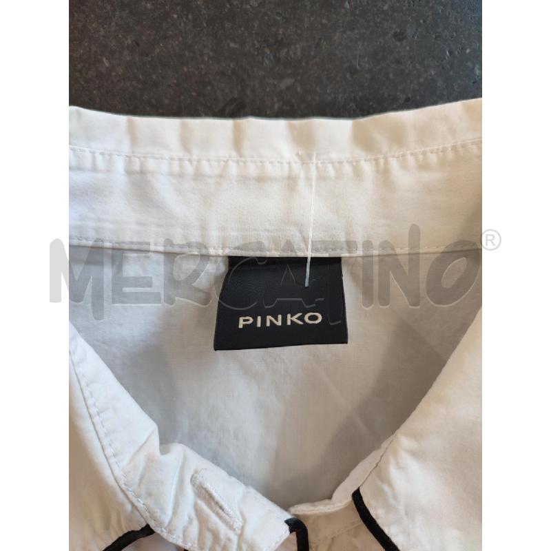 CAMICIA DONNA BIANCO PINKO BORDO NERO | Mercatino dell'Usato Roma montemario 2