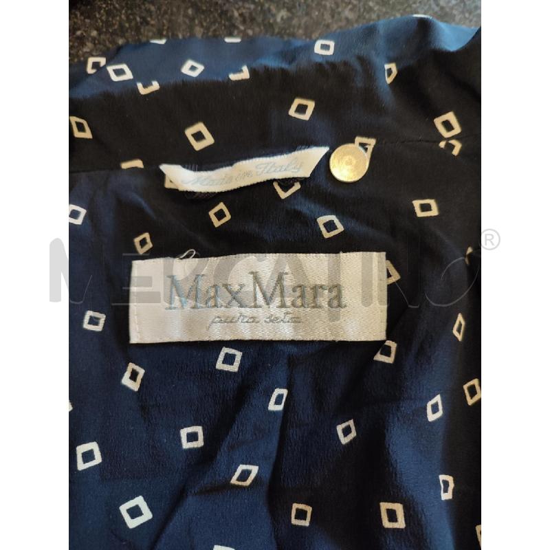 CAMICIA DONNA BLU SMANICATA MAXMARA POIS | Mercatino dell'Usato Roma montemario 2