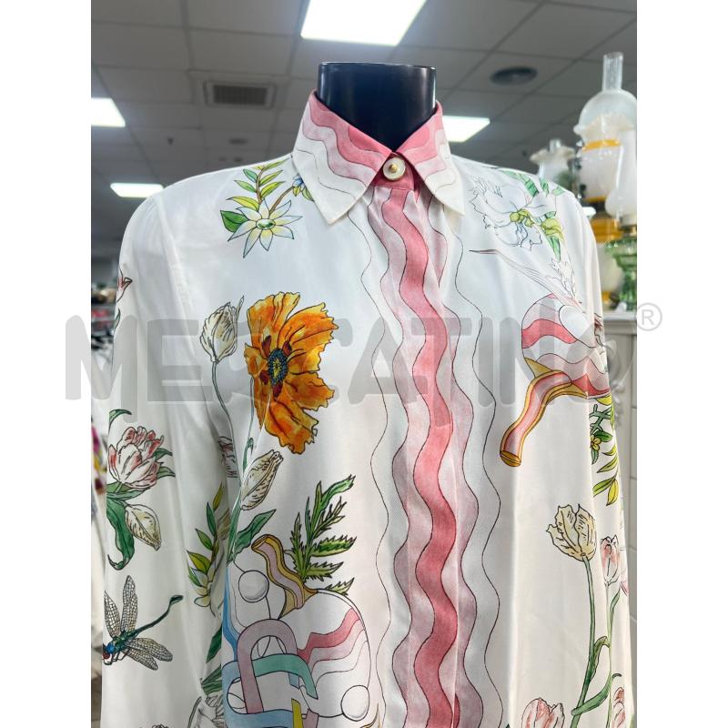 CAMICIA DONNA CASABLANCA TENNIS CLUB FIORI 100% SETA | Mercatino dell'Usato Roma montemario 1