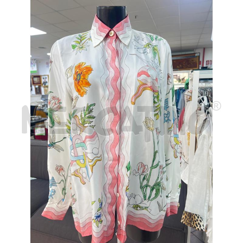 CAMICIA DONNA CASABLANCA TENNIS CLUB FIORI 100% SETA | Mercatino dell'Usato Roma montemario 2