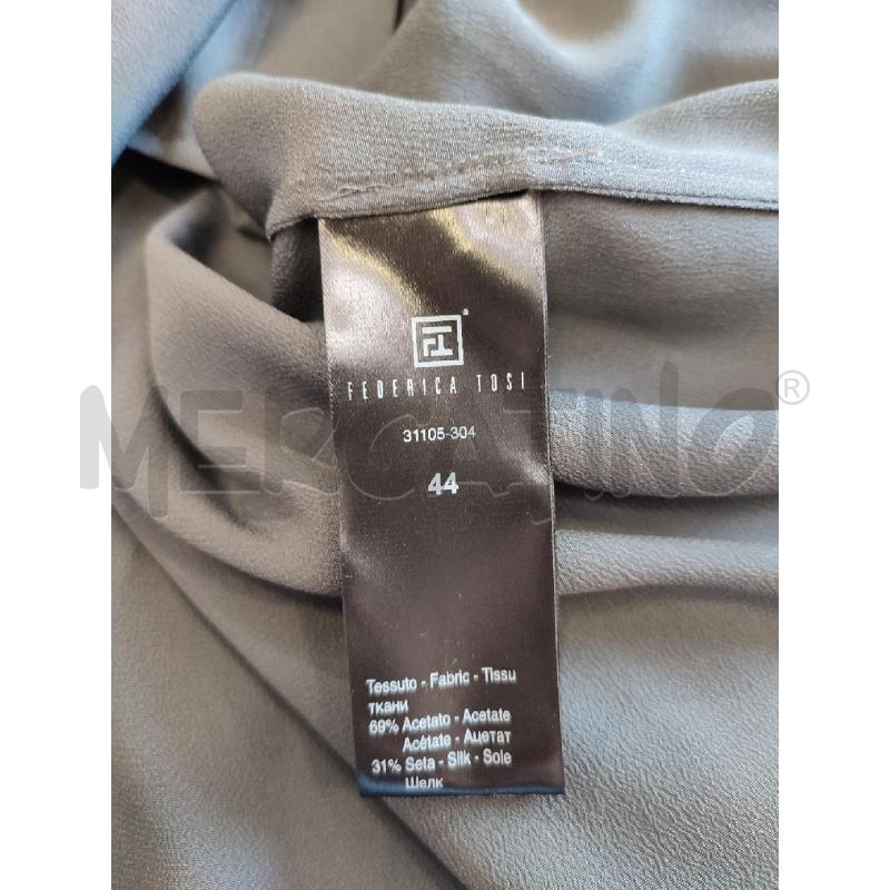 CAMICIA DONNA GRIGIA FEDERICA TOSI | Mercatino dell'Usato Roma montemario 2