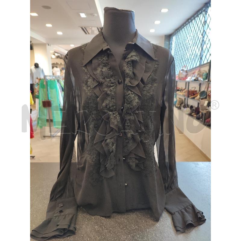 CAMICIA DONNA NERA LUISA SPAGNOLI ROUCHES | Mercatino dell'Usato Roma montemario 1