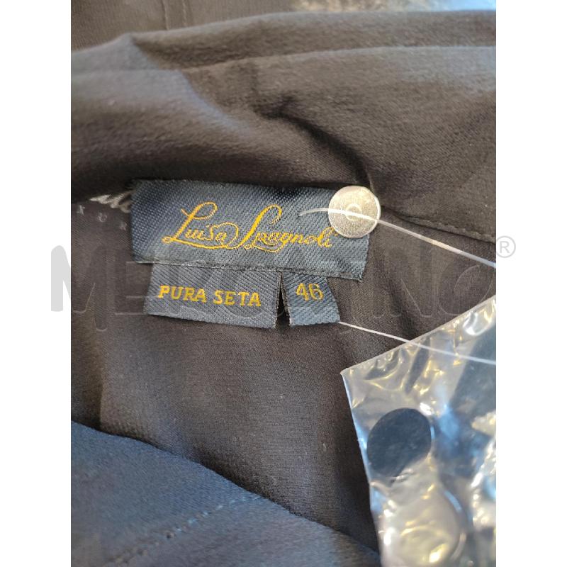 CAMICIA DONNA NERA LUISA SPAGNOLI ROUCHES | Mercatino dell'Usato Roma montemario 3