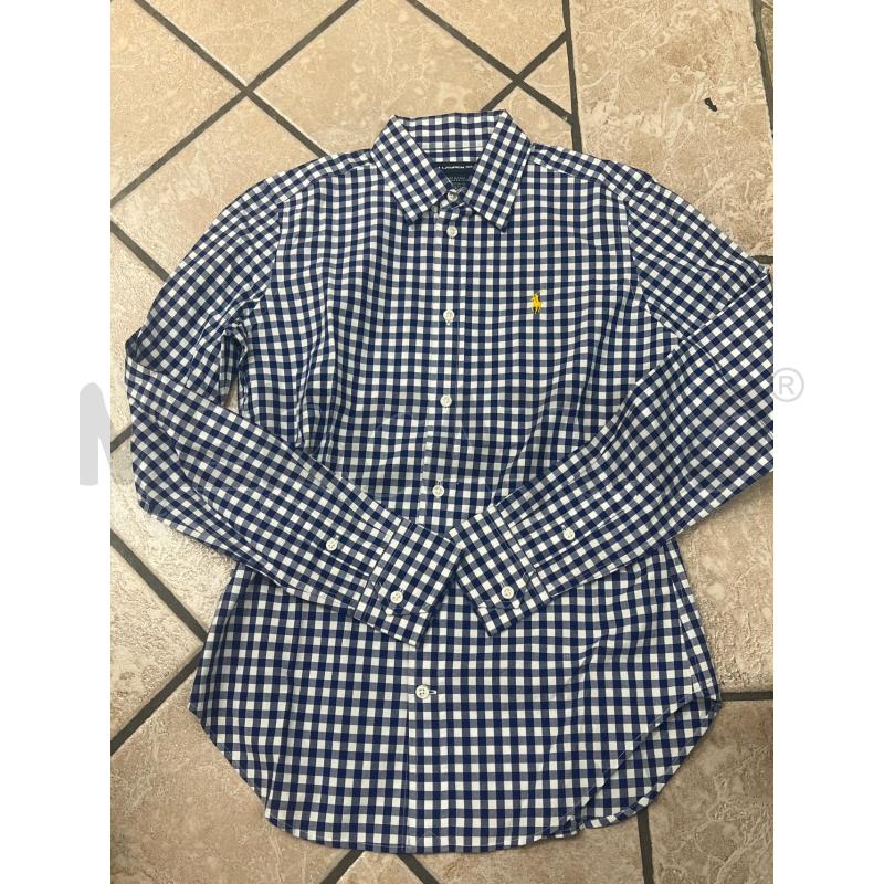 CAMICIA DONNA QUADRI RALPH LAUREN BLU | Mercatino dell'Usato Roma montemario 1
