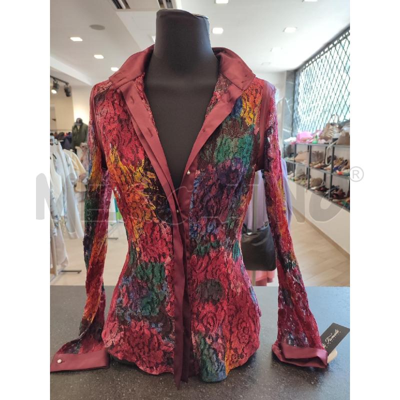 CAMICIA DONNA ROSSA DEG SFUMATA PIZZO | Mercatino dell'Usato Roma montemario 1