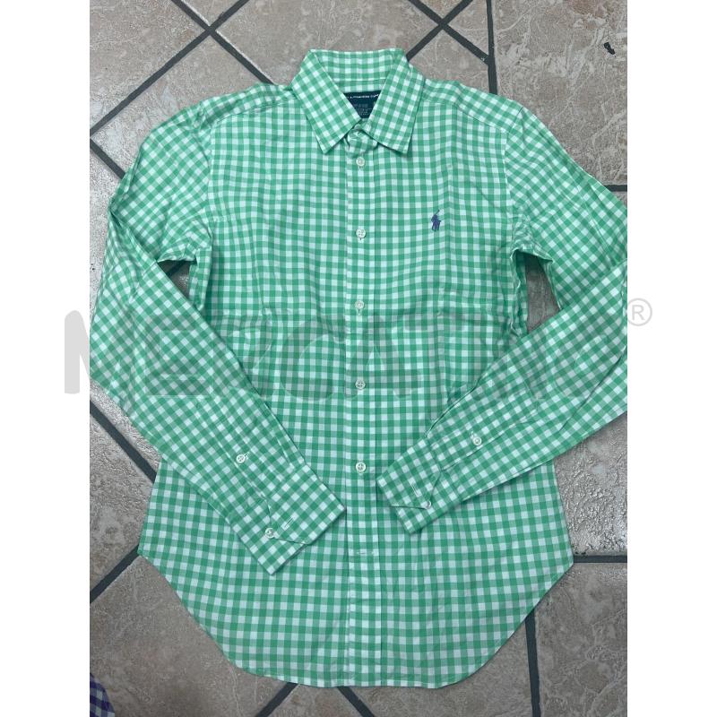 CAMICIA DONNA VERDE QUADRI RALPH VIOLA | Mercatino dell'Usato Roma montemario 1