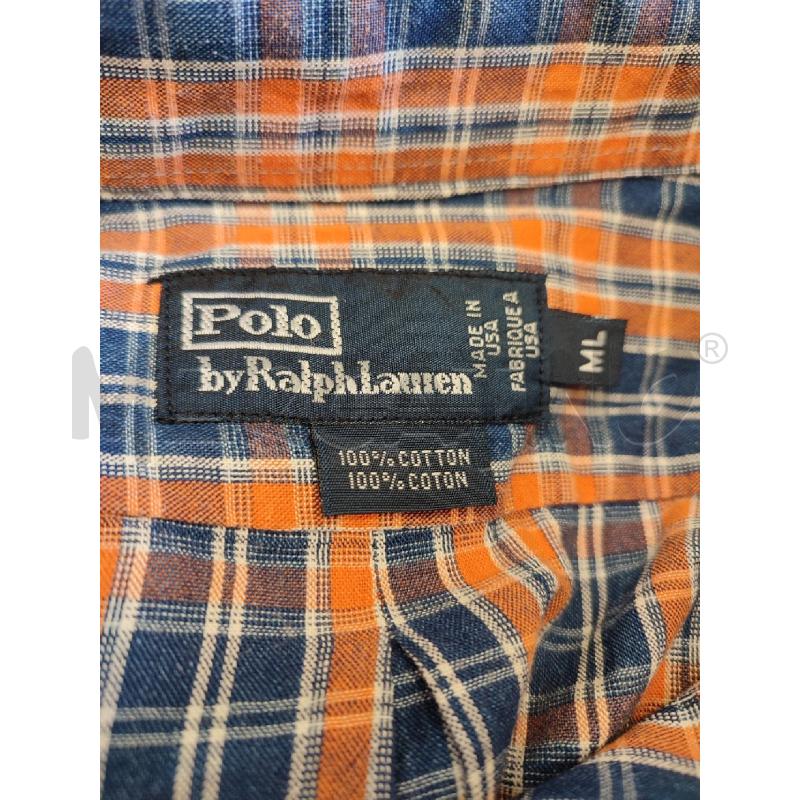 CAMICIA UOMO ARANCIO BLU RALPH LAUREN | Mercatino dell'Usato Roma montemario 3