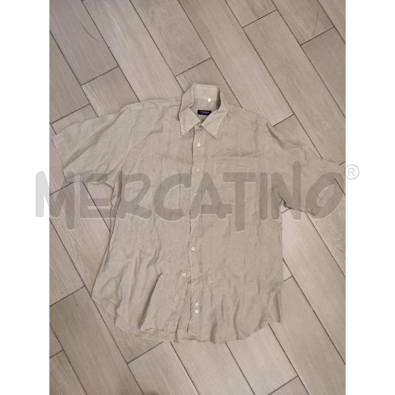 CAMICIA UOMO BEIGE BURBERRY MANICA CORTA | Mercatino dell'Usato Roma montemario 1