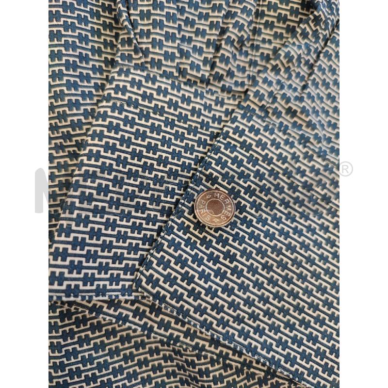 CAMICIA UOMO BLU HERMES  | Mercatino dell'Usato Roma montemario 3