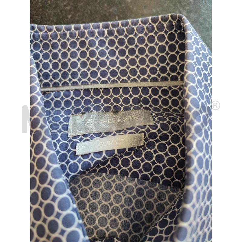 CAMICIA UOMO BLU MICHAEL KORS CERCHI BIANCHI | Mercatino dell'Usato Roma montemario 2