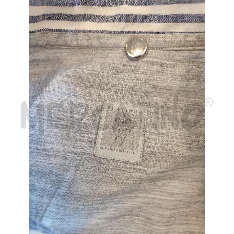 CAMICIA UOMO BLU RIGHE COREANA ELEVENTY | Mercatino dell'Usato Roma montemario 2