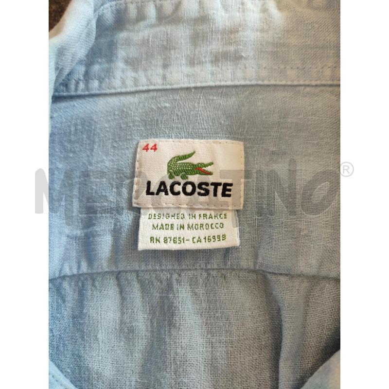 CAMICIA UOMO CELESTE LACOSTE LINO | Mercatino dell'Usato Roma montemario 2