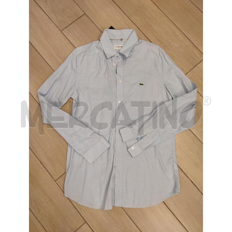 CAMICIA UOMO CELESTE LACOSTE SLIM FIT | Mercatino dell'Usato Roma montemario 1