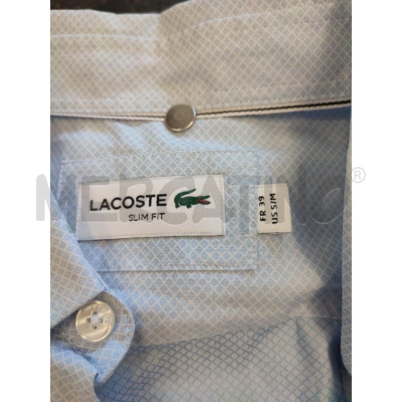 CAMICIA UOMO CELESTE LACOSTE SLIM FIT | Mercatino dell'Usato Roma montemario 2