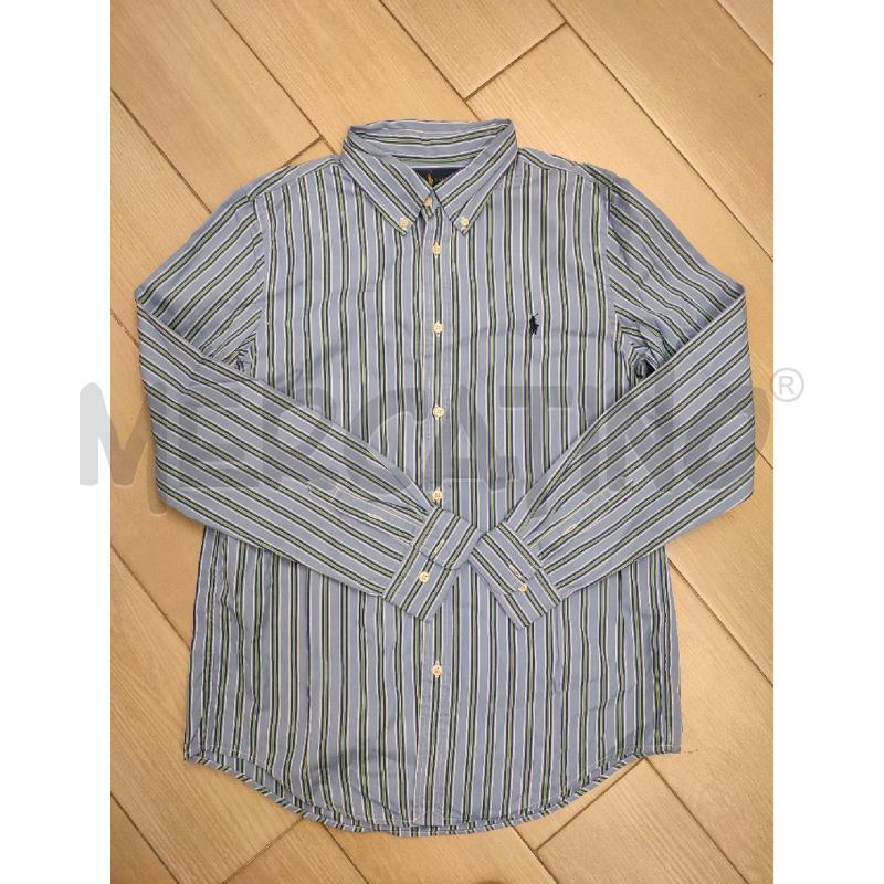CAMICIA UOMO CELESTE RIGHE RALPH LAUREN | Mercatino dell'Usato Roma montemario 1