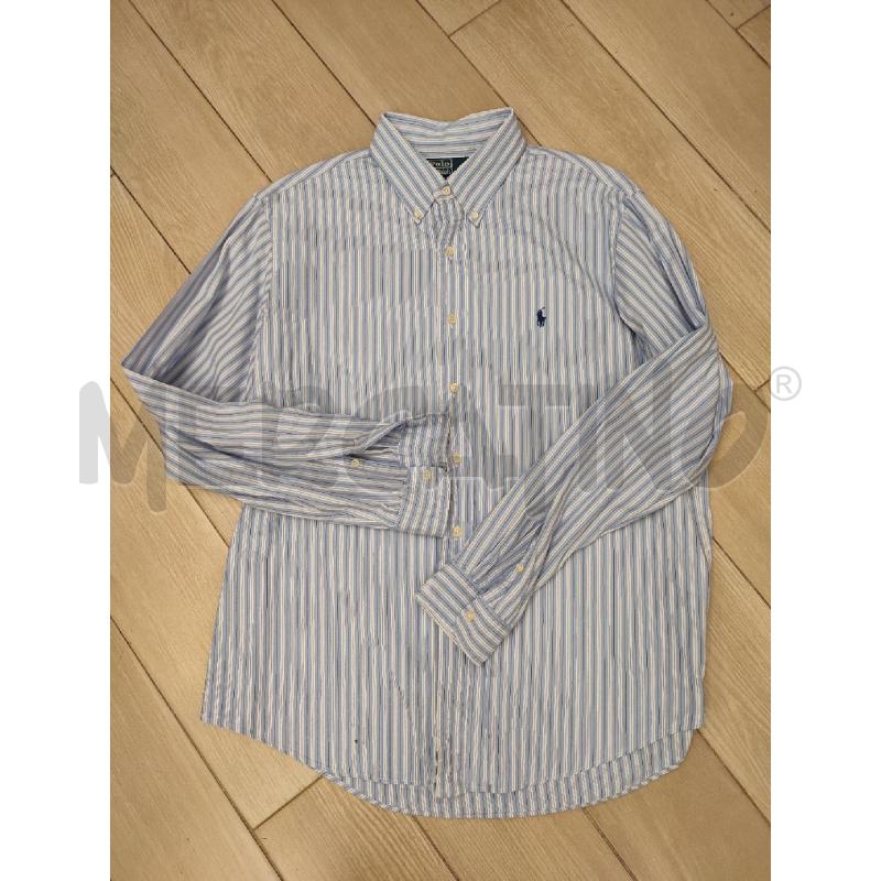 CAMICIA UOMO CELESTE RIGHE RALPH LAUREN DA RIV | Mercatino dell'Usato Roma montemario 1