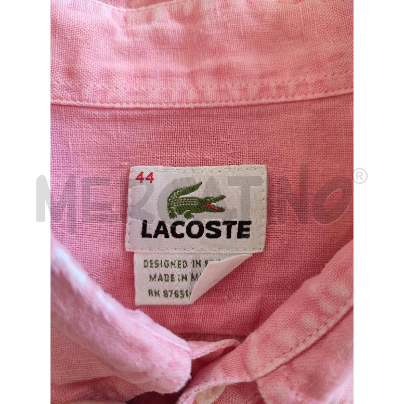 CAMICIA UOMO ROSA LACOSTE LINO | Mercatino dell'Usato Roma montemario 2