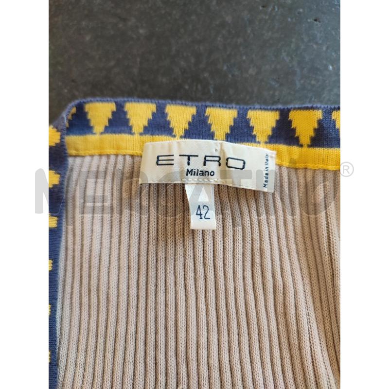CANOTTA DONNA BEIGE ETRO BORDO ZIGZAG | Mercatino dell'Usato Roma montemario 2