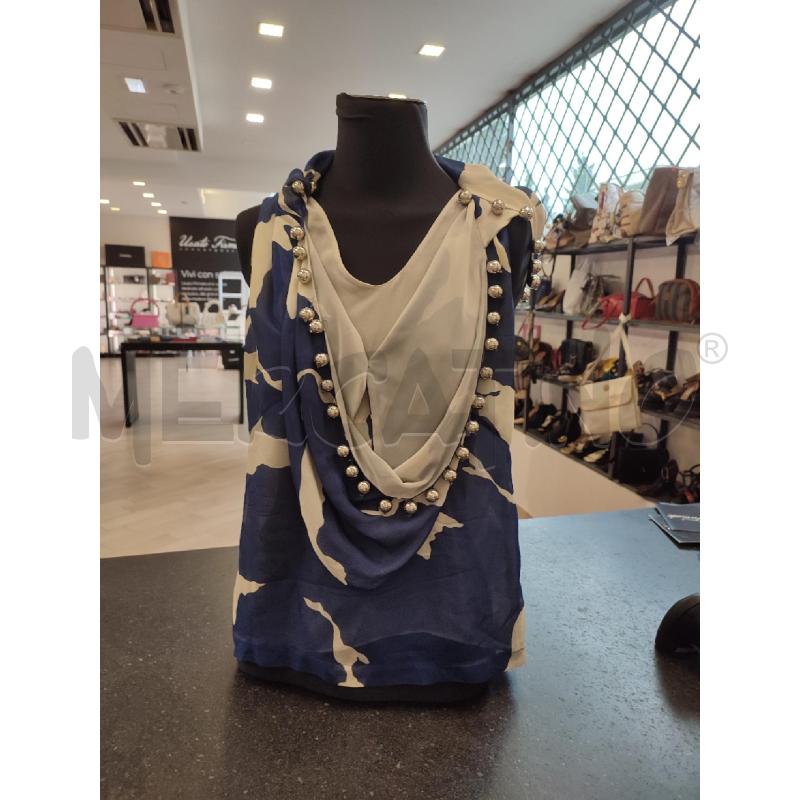 CANOTTA DONNA BLU DIANE VON FUSTEMBERG PALLE | Mercatino dell'Usato Roma montemario 1