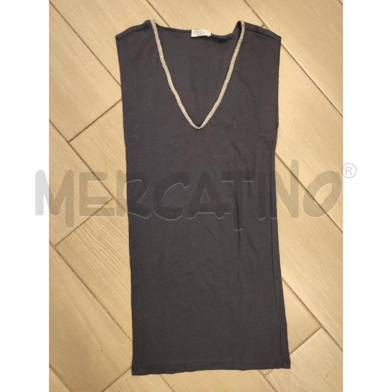 CANOTTA DONNA GRIGIA BRUNELLO CUCINELLI BORDINO STRASS | Mercatino dell'Usato Roma montemario 1