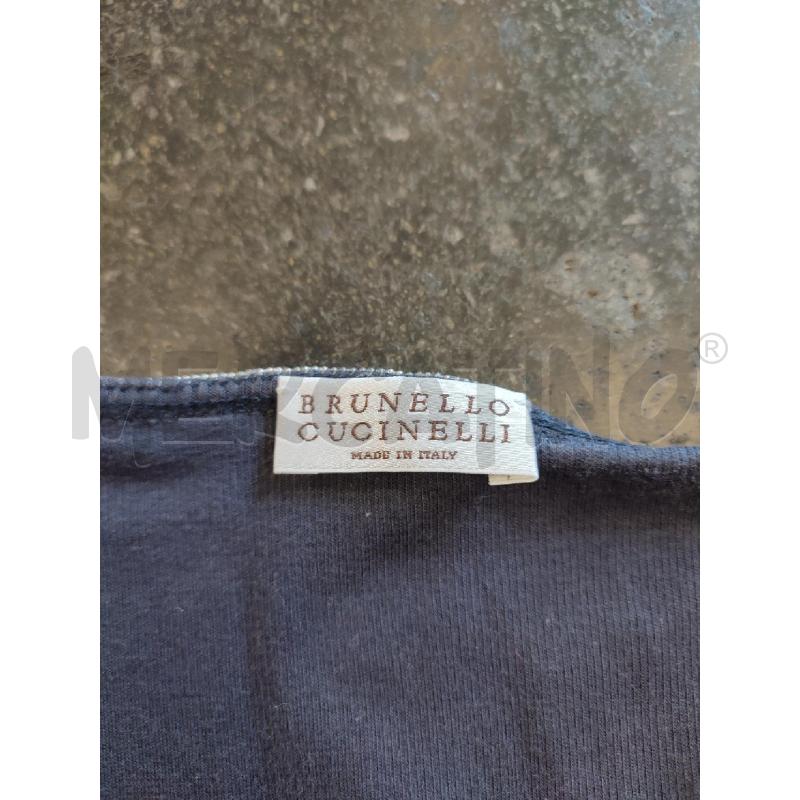 CANOTTA DONNA GRIGIA BRUNELLO CUCINELLI BORDINO STRASS | Mercatino dell'Usato Roma montemario 2