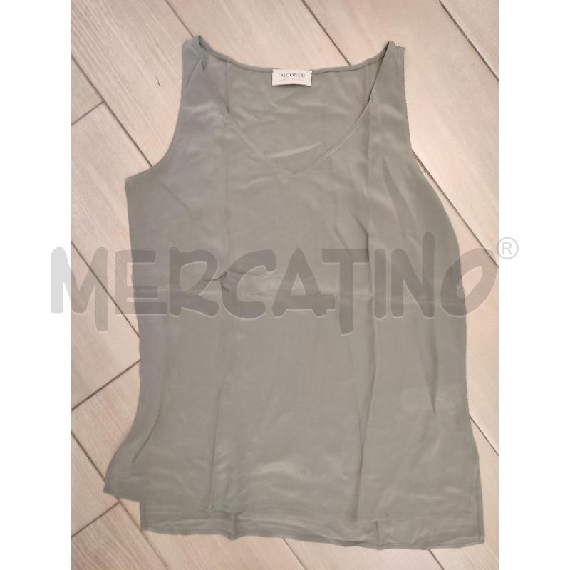 CANOTTA DONNA GRIGIA FALCONERI SETA | Mercatino dell'Usato Roma montemario 1