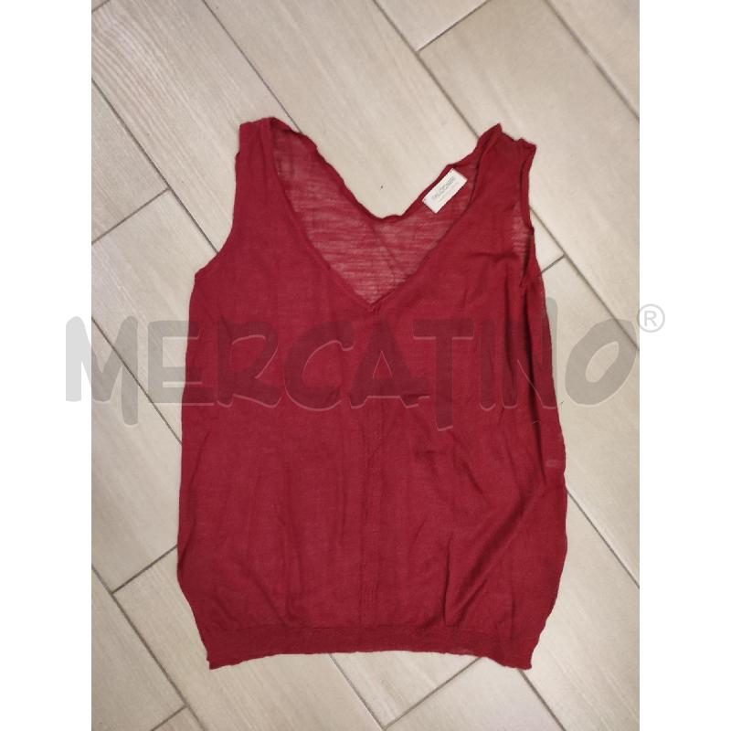 CANOTTA DONNA ROSSA LUREX FALCONERI | Mercatino dell'Usato Roma montemario 1