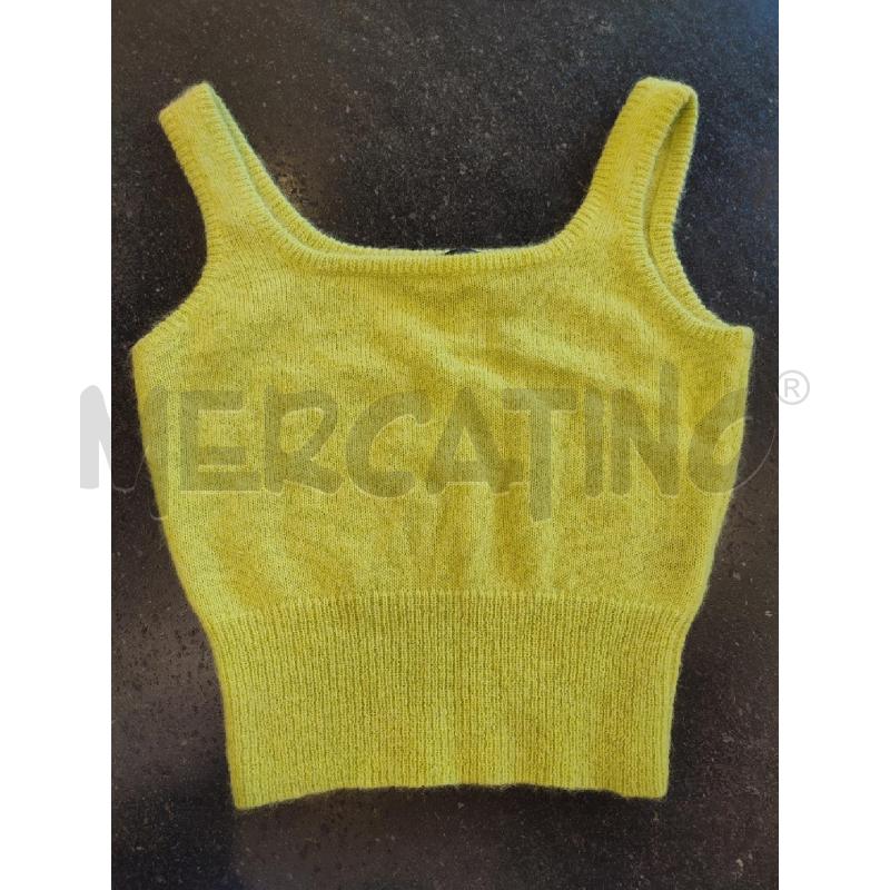 CANOTTA DONNA VERDE LIME FEDERICA TOSI MOHAIR | Mercatino dell'Usato Roma montemario 1