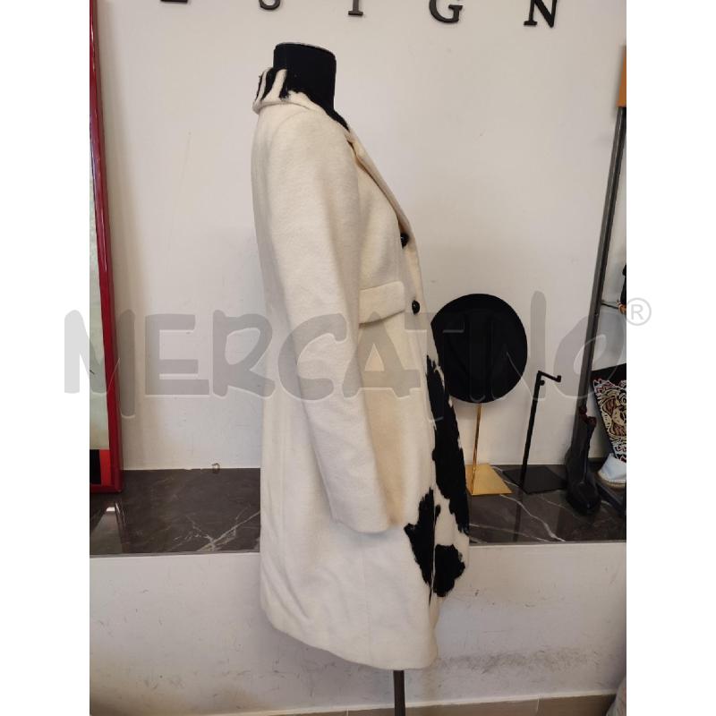 CAPPOTTO DONNA BEIGE MOSCHINO DISEGNO NERO  | Mercatino dell'Usato Roma montemario 2