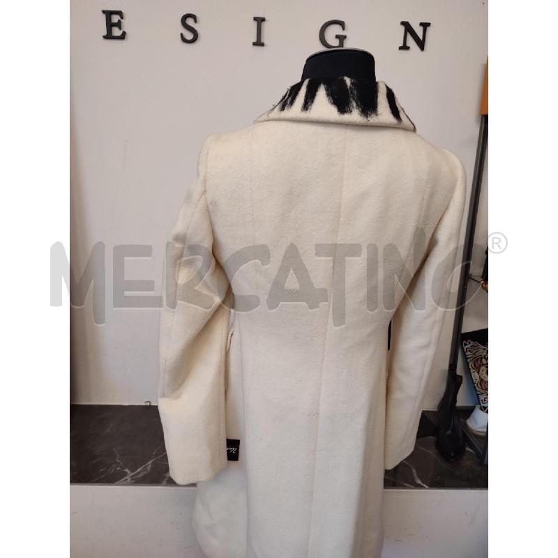 CAPPOTTO DONNA BEIGE MOSCHINO DISEGNO NERO  | Mercatino dell'Usato Roma montemario 3
