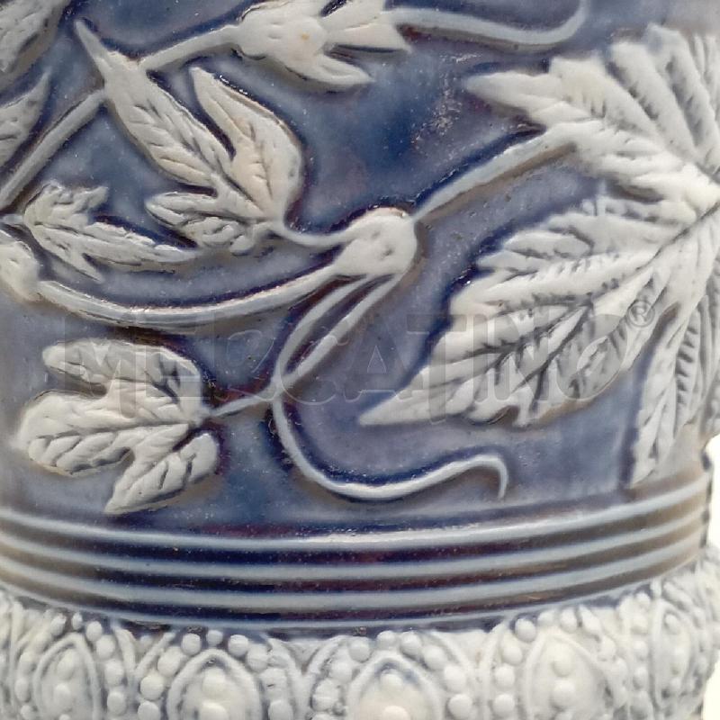 CARAFFA CER TEDESCA BLU DECORO FOGLIE | Mercatino dell'Usato Roma montemario 4