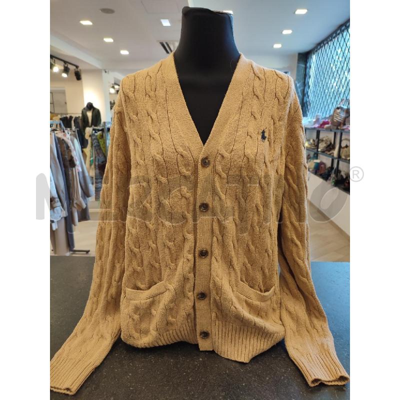 CARDIGAN DONNA BEIGE RALPH LAUREN TRECCE | Mercatino dell'Usato Roma montemario 1