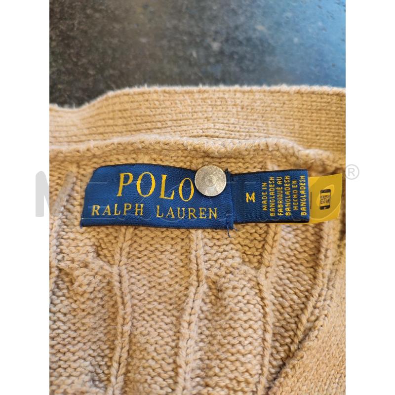 CARDIGAN DONNA BEIGE RALPH LAUREN TRECCE | Mercatino dell'Usato Roma montemario 3