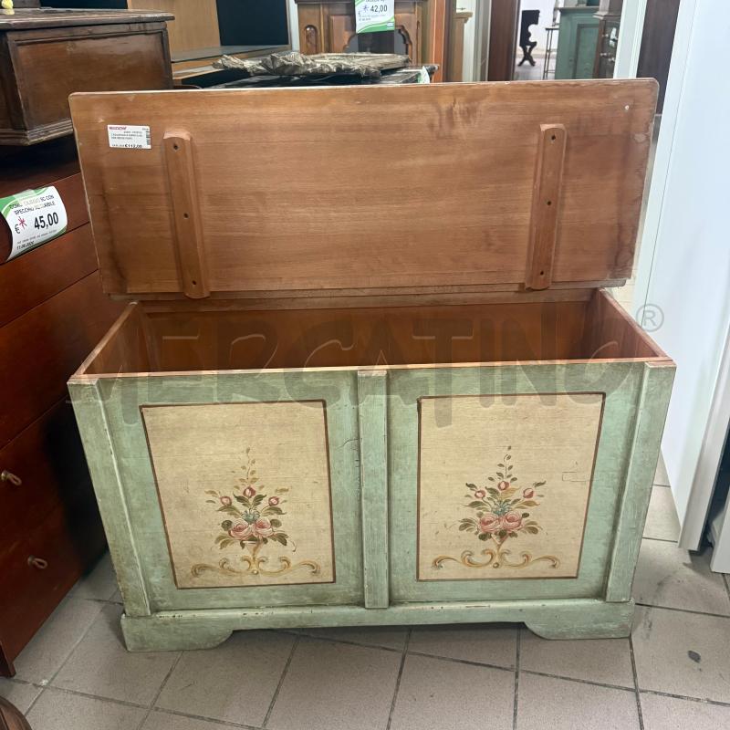 CASSAPANCA DIPINTA VERDE BEIGE FIORI | Mercatino dell'Usato Roma montemario 2