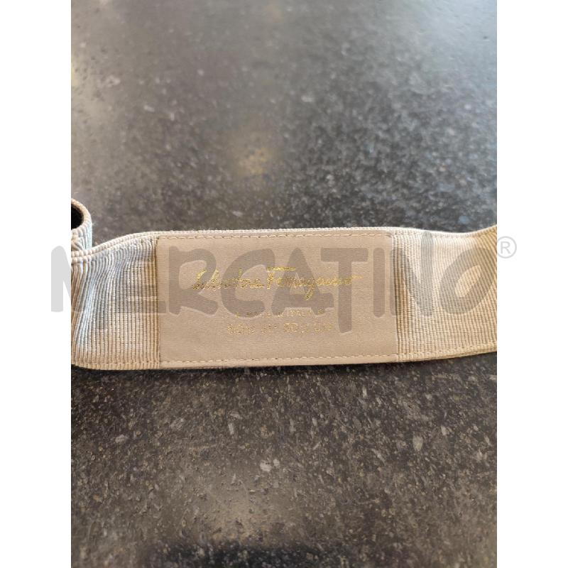 CINTURA DONNA BEIGE SALVATORE FERRAGAMO TESSUTO | Mercatino dell'Usato Roma montemario 3
