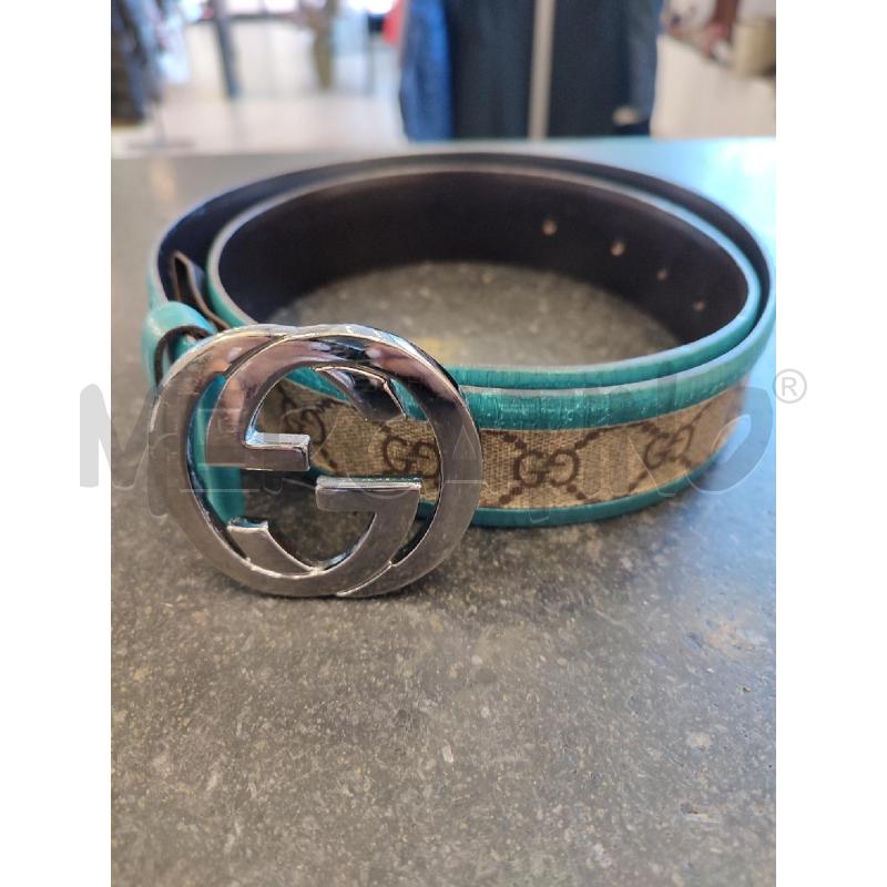 CINTURA DONNA CELESTE GUCCI 214264 | Mercatino dell'Usato Roma montemario 1