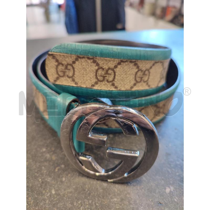 CINTURA DONNA CELESTE GUCCI 214264 | Mercatino dell'Usato Roma montemario 3