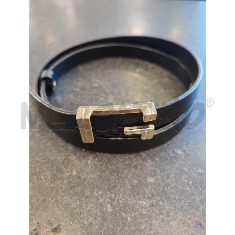 CINTURA DONNA NERA GUCCI FINE G DORATA | Mercatino dell'Usato Roma montemario 1