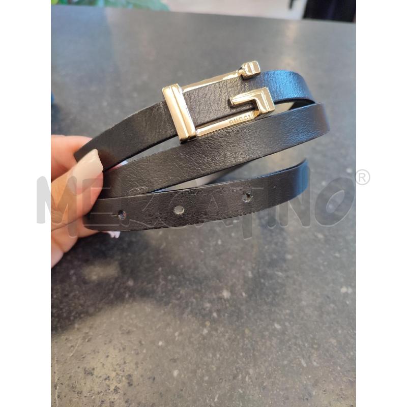 CINTURA DONNA NERA GUCCI FINE G DORATA | Mercatino dell'Usato Roma montemario 3