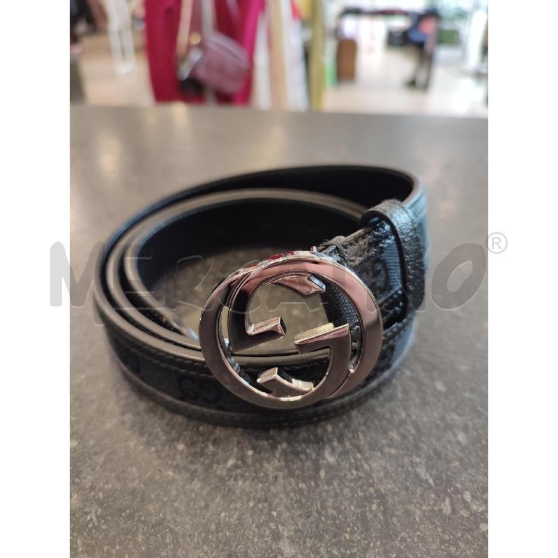 CINTURA DONNA NERA GUCCI MONOGRAM  | Mercatino dell'Usato Roma montemario 1