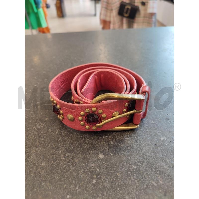 CINTURA DONNA ROSA MIU MIU PIETRE ROSSE | Mercatino dell'Usato Roma montemario 1