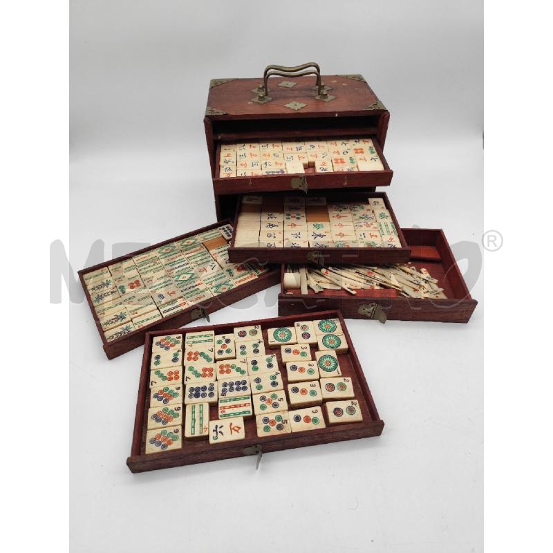 COFANETTO GIOCO MAHJONG LEGNO | Mercatino dell'Usato Roma montemario 1