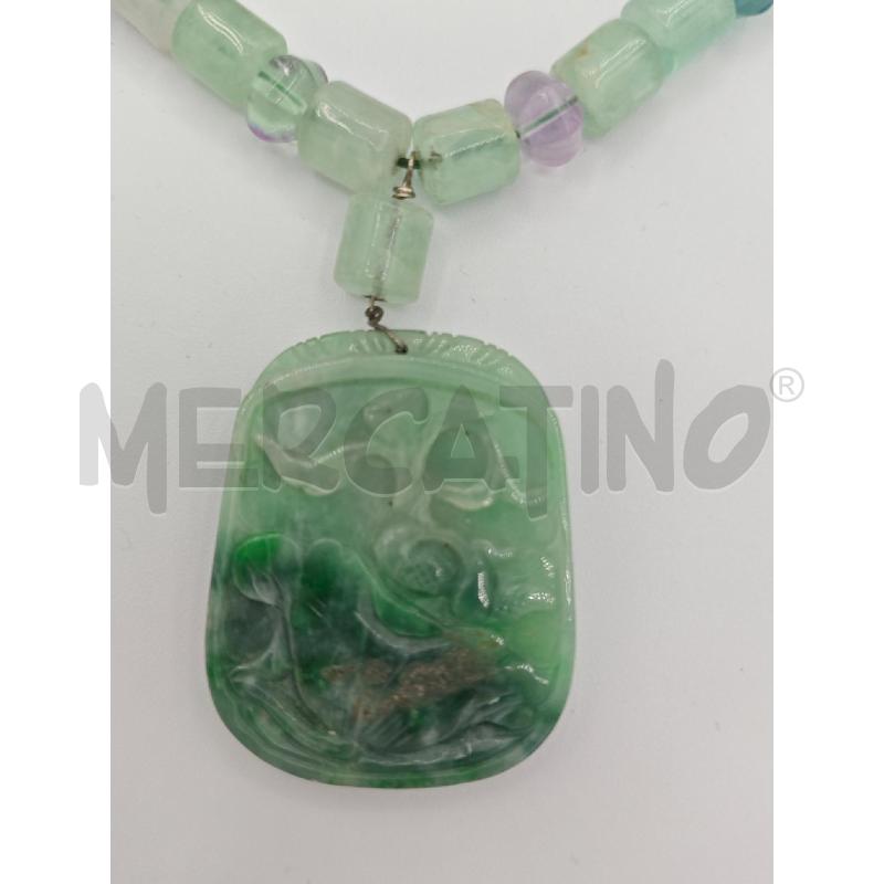 COLLANA CHIUSURA MET PIETRE VERDI | Mercatino dell'Usato Roma montemario 2