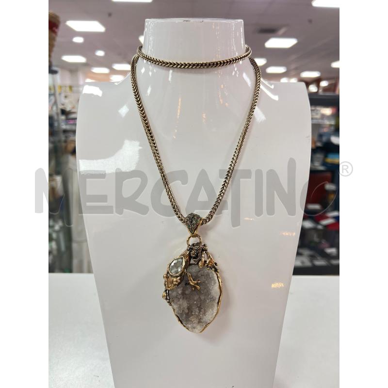 COLLANA DORATA MINERALE RANA ALCOZER | Mercatino dell'Usato Roma montemario 1