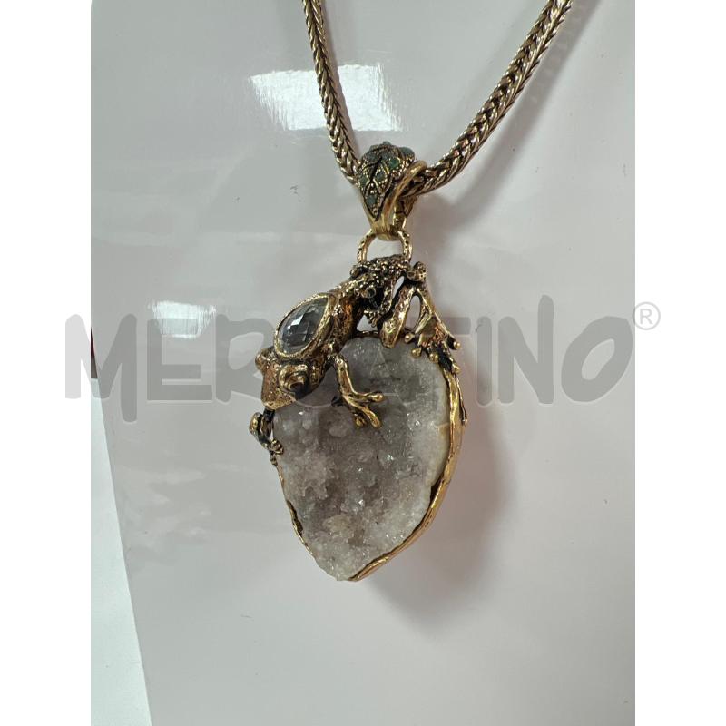COLLANA DORATA MINERALE RANA ALCOZER | Mercatino dell'Usato Roma montemario 2