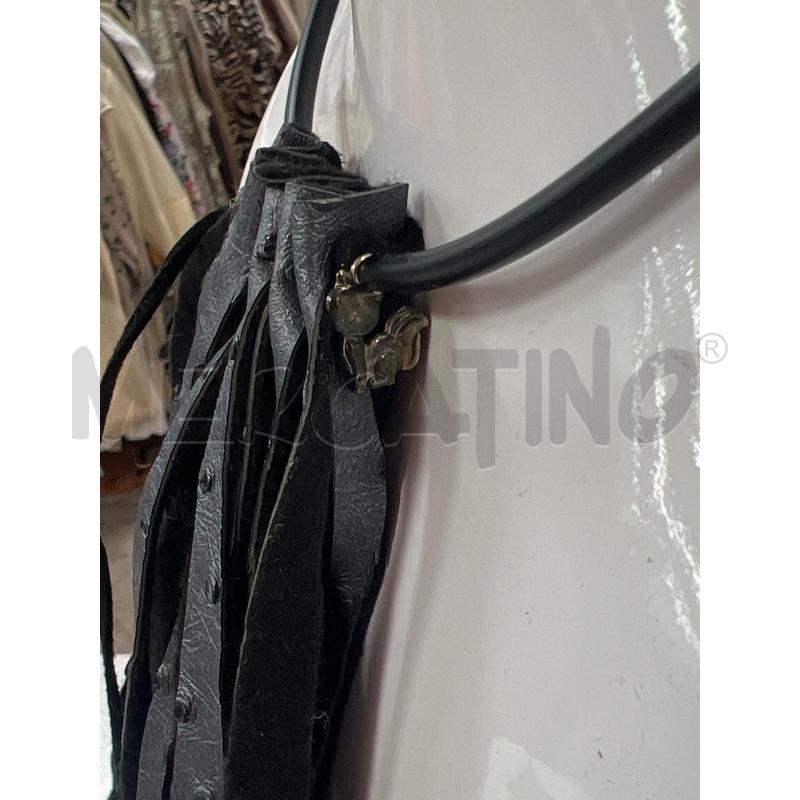 COLLANA GRIGIO FRANGE TONDO NERO | Mercatino dell'Usato Roma montemario 2