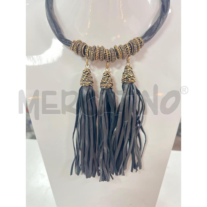 COLLANA PELLE FRANGE PENNACCHIO | Mercatino dell'Usato Roma montemario 2